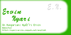 ervin nyari business card
